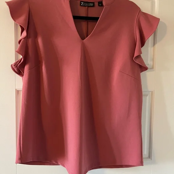 Pink Ruffled Blouse - Picture 1 of 2